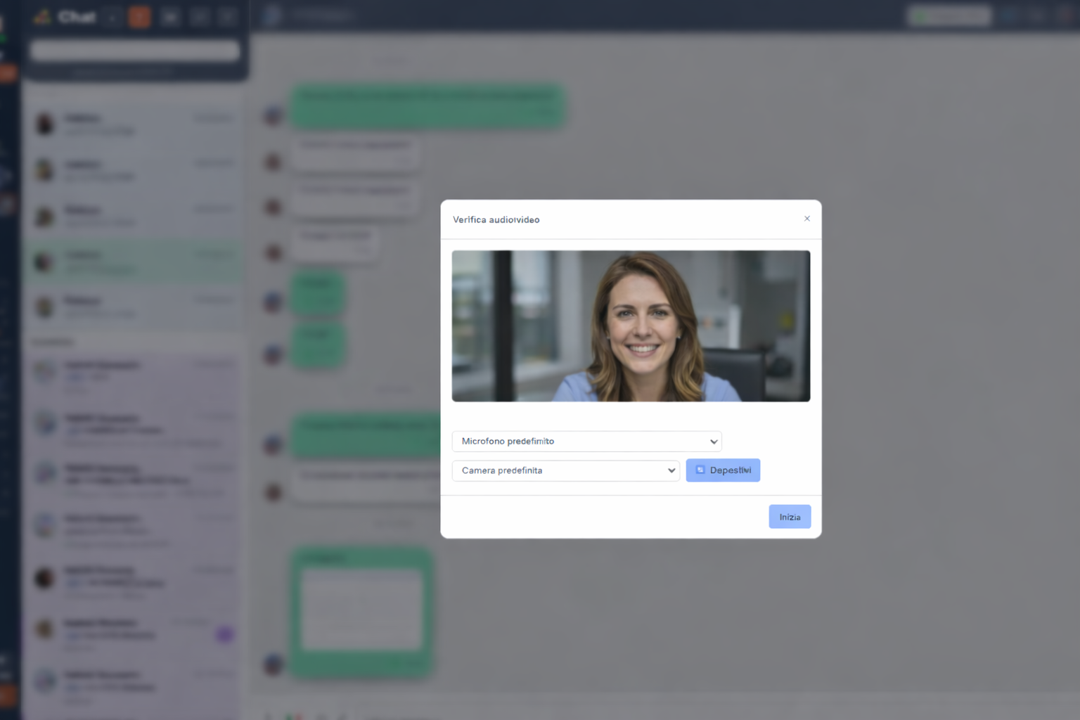 NucleusTeamsHUB Chat — interfaccia messaggistica